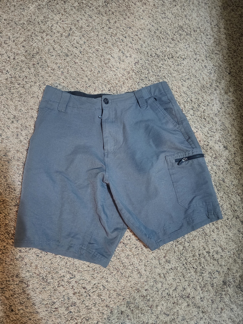 Trunks Men's Multi Functional Hybrid Cargo Shorts Size 32 Gray Beach Land Water